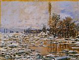 Breakup of Ice Grey Weather by Claude Monet